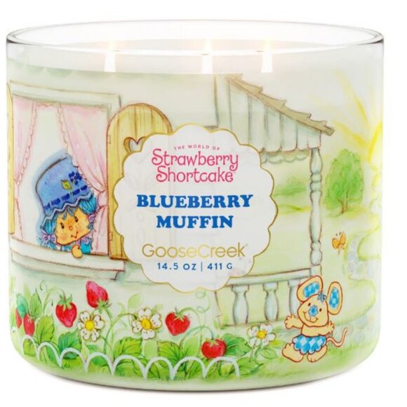 Goose Creek Blueberry Muffin 3-Wick Strawberry Shortcake Candle NEW - Picture 2 of 4